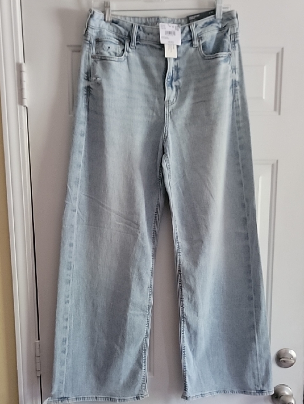 Womens American Eagle Dreamy Drape baggy Wide Leg Jeans, NEW W/Tags,Size 8